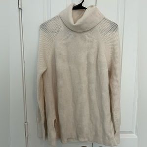 Cream colored loft turtleneck sweater